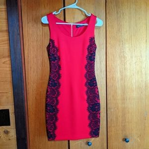 GUESS Satin Lace Bodycon Dress (NWOT)